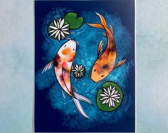 Koi Fish Vinyl Sticker