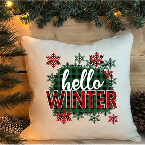 Hello Winter Pillow Case Cover