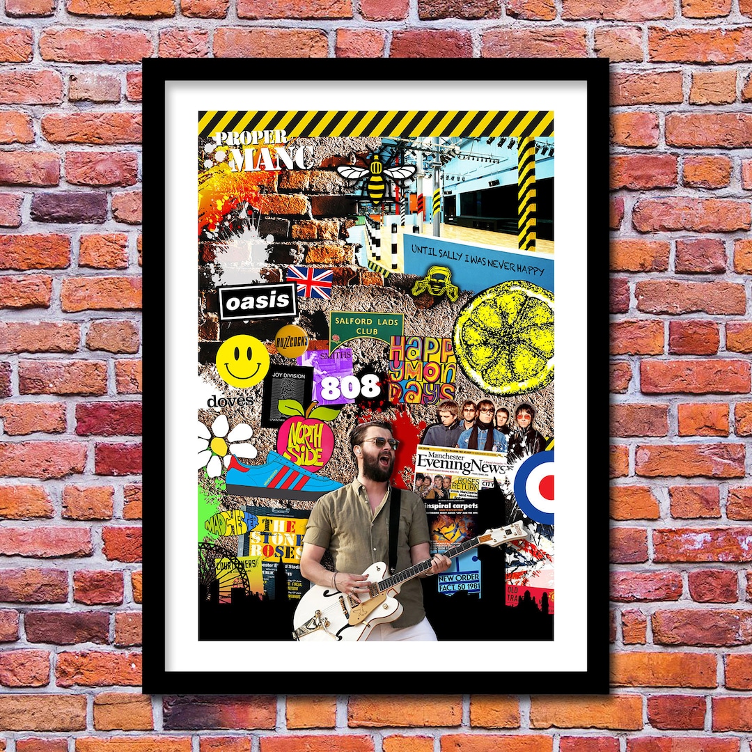 Manchester Music Scene Art Print Proper Manc Collage Etsy UK