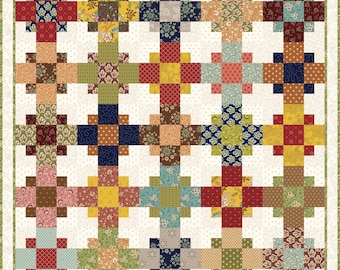 Warm Hearted Simple Whatnots 15 Sampler Quilt Kit by Kim Diehl 33" X 33"