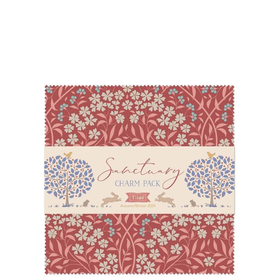 Tilda Sanctuary Charm Pack Consisting of 40 Pieces, 2 of Each Fabric 5" Squares by Designer Tone Finnanger