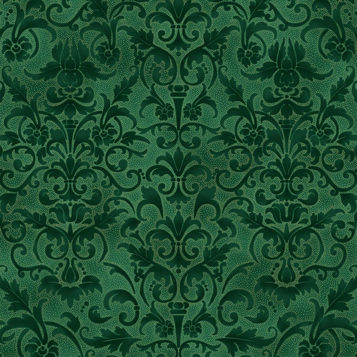 Hunter Green Damask w / Gold Metallic Joyful Traditions par Etsy