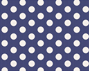 Tilda Medium Dots Night Blue Yardage by Norwegian Designer Tone Finnanger