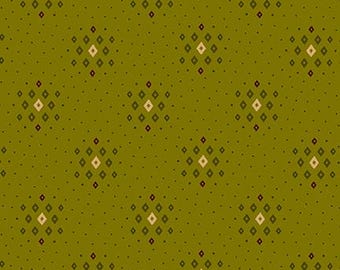 Scrap Basket Favorites Green II Geo Clusters by Kim Diehl for Henry Glass & Co 1514-66