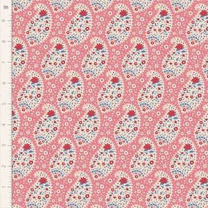 Tilda Jubilee Teardrop Pink Yardage by Norwegian Designer Tone Finnanger