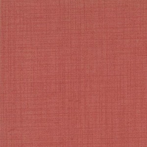 May include: A solid red fabric with a subtle woven texture.