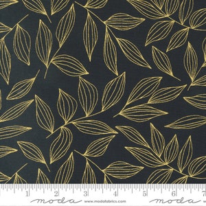 Gilded Metallic Leaves Blenders Leaf Ink Gold by Alli K Design for Moda