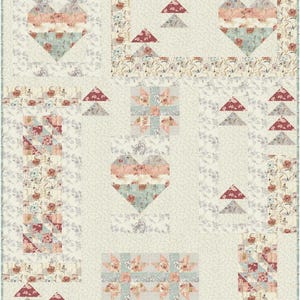 Love is Patient Quilt 1 Quilt Kit using Sandalwood Collection by 3 Sisters for Moda  60.5&quot; X 70.5&quot;