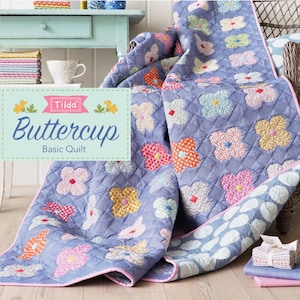 Tilda Buttercup Basic Quilt Kit 56 1/2" X 74 1/2"