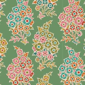 Tilda Pie in the Sky Willy Nilly Green Yardage by Norwegian Designer Tone Finnanger