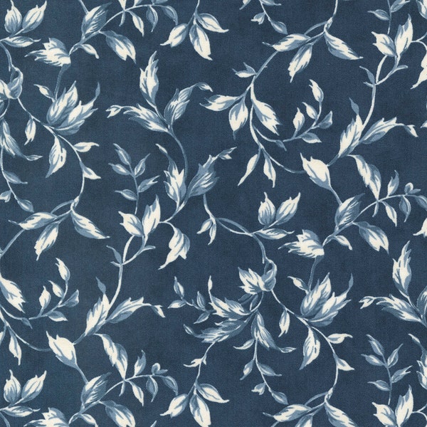 Cascade Leaf Blenders Midnight Blue 3 Sisters for Moda