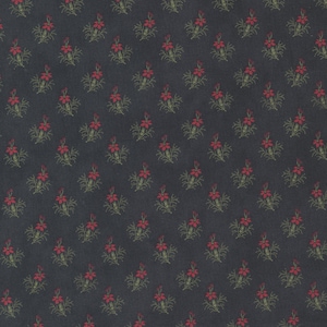 Poinsettia Plaza Ébène - Petit mélangeur à motif floral pour poinsettia Pretty par 3 Sisters pour Moda
