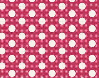 Tilda Medium Dots Red Yardage by Norwegian Designer Tone Finnanger