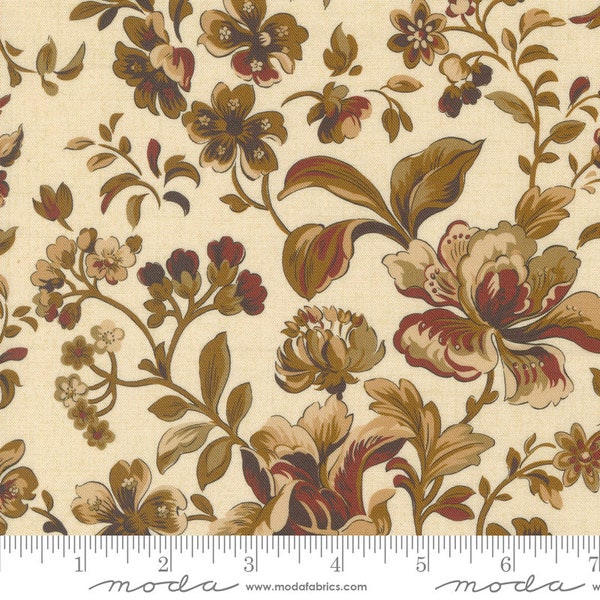 Lydia's Lace Elegance Florals Biscuit by Betsy Chutchian for Moda