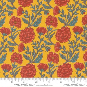 Cadence Allegro Florals Saffron by Crystal Manning for Moda