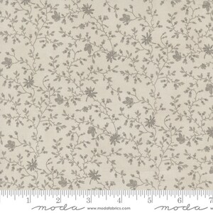 3 Sisters Favorites Vintage Linen Small Floral Leaf Silver by 3 Sisters for Moda 44361 14