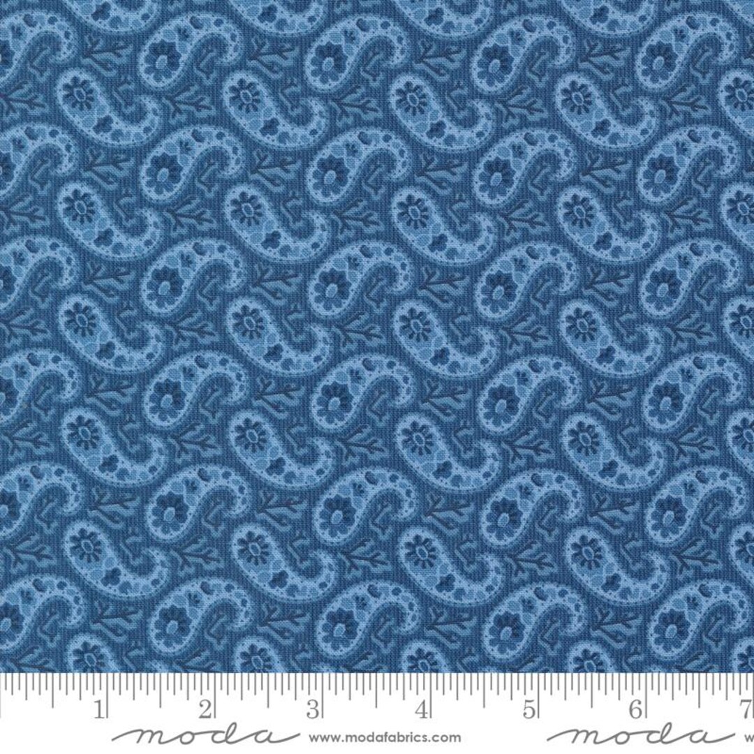 Grand Haven Paisley Nautical Blue Minick & Simpson for Moda 14986