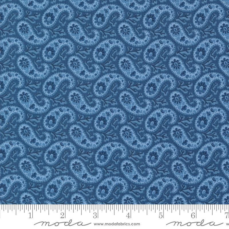 Grand Haven Paisley Nautical Blue Minick & Simpson for Moda 14986