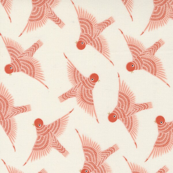 Birdsong Redbird Cardinal by Gingiber for Moda