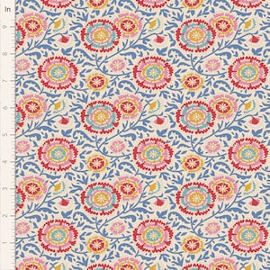 Tilda Jubilee Elodie Blue Yardage by Norwegian Designer Tone Finnanger