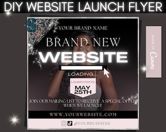 Coming Soon Flyer, Website Launch Flyer, Boutique Flyers, Clothing Flyer, Hair Template Flyer, Store Opening Flyer, Business Flyer Template