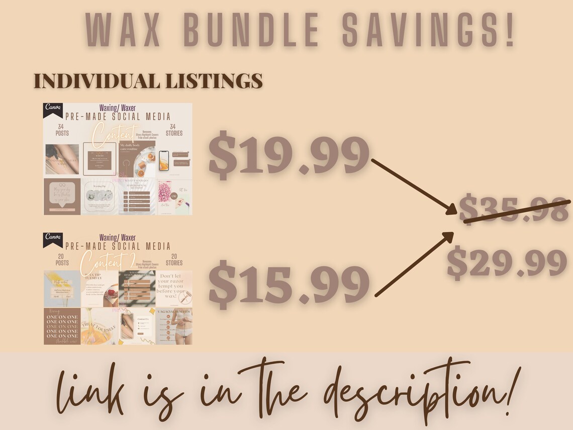 Waxing Instagram Posts Waxing Quotes Esthetician Marketing Etsy