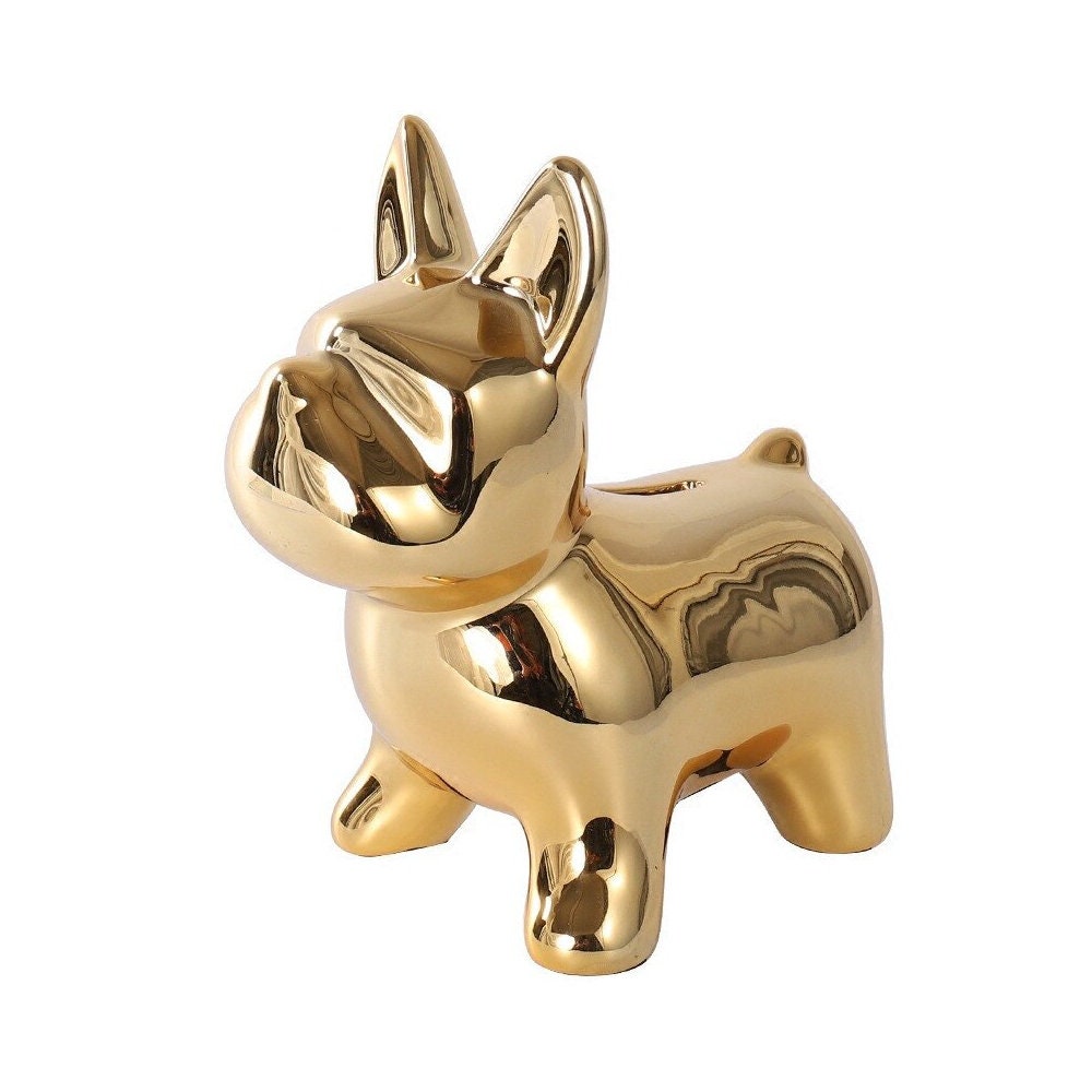 statue Abstraite Chien Céramique Figurine Décoration de Bureau Décor Maison Intérieur à La Main Arti