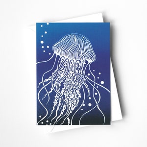 Jelly in the deep Greetings Card - Blank Inside with Kraft envelope
