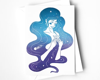 Written in the Stars Greetings Card - Blank Inside with envelope