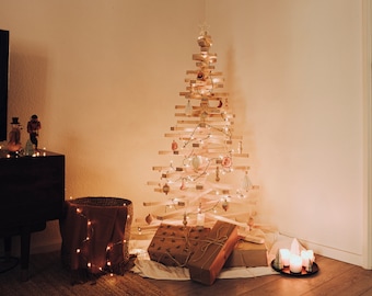 Weihnachtsbaum aus Holz | 3 Größen (Dresdenbaum | Dauerbaum | Permabaum | Christmastree) Natur