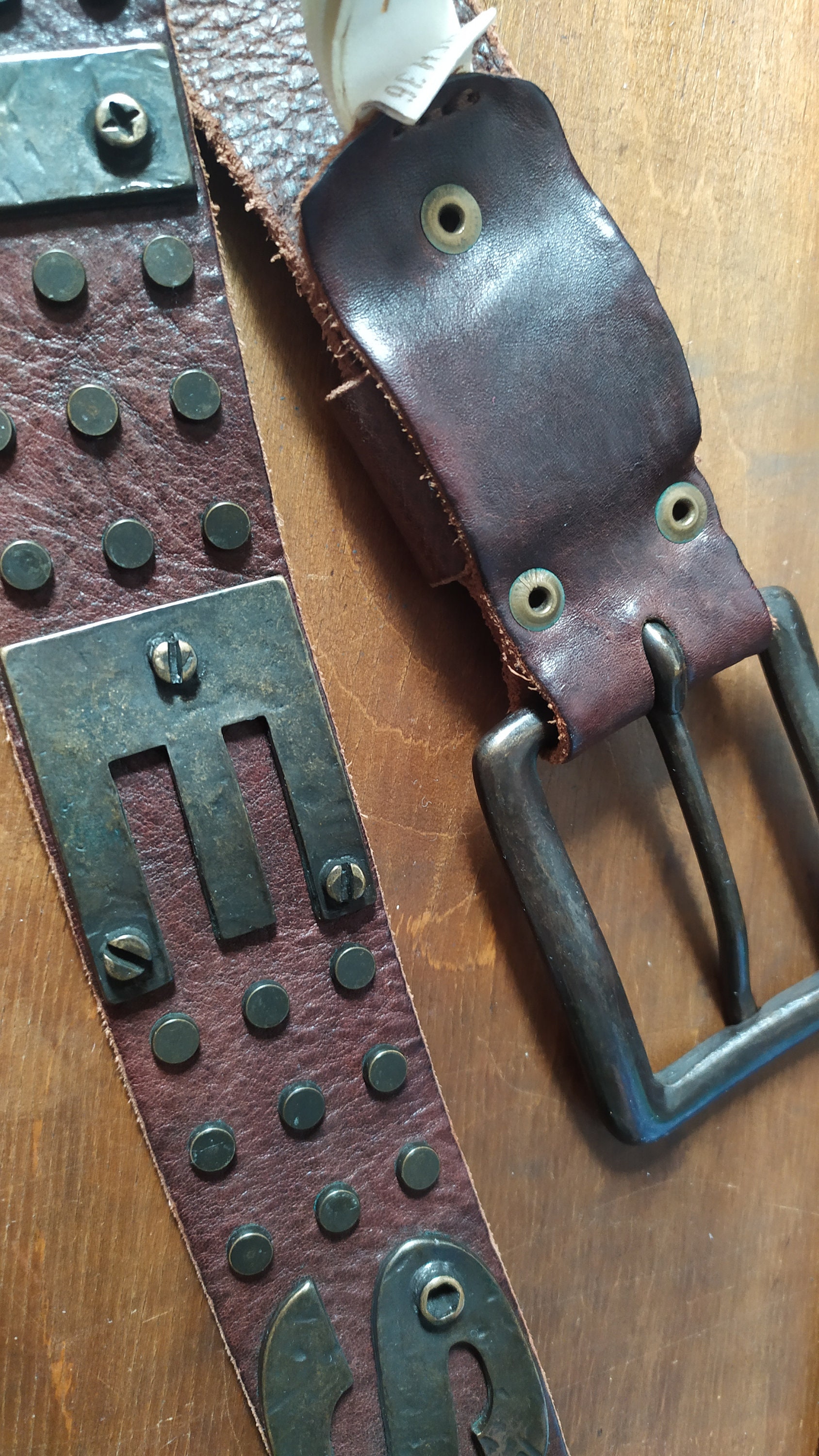 Diesel Belt Vintage Metal Letters Logo Brown Leather - Etsy