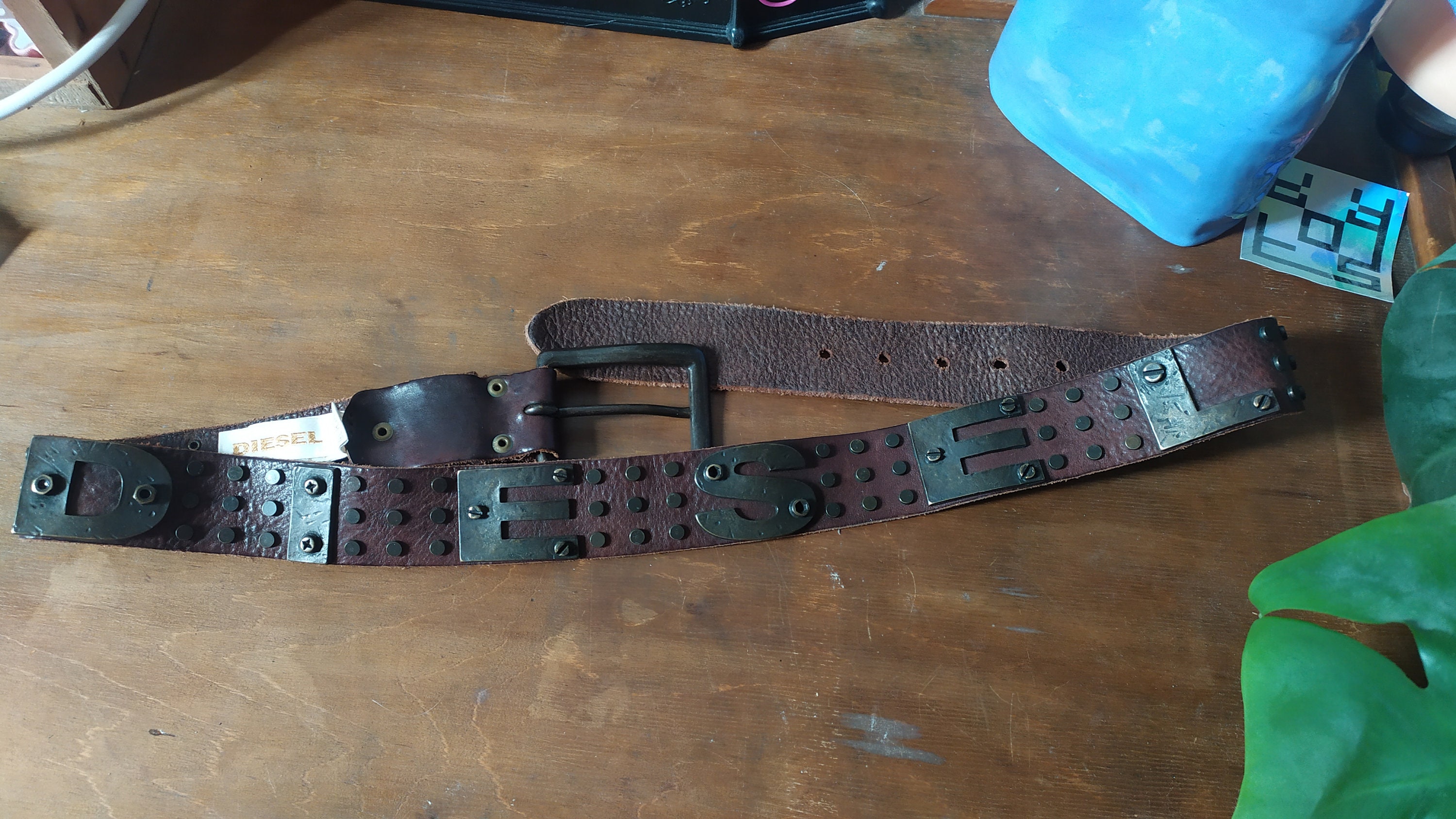 Diesel Belt Vintage Metal Letters Logo Brown Leather - Etsy Diesel Belt Vintage Metal Letters Logo Brown Leather - Etsy