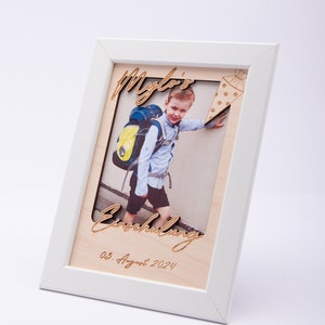 My school enrollment picture frame / school enrollment 2024 / gift idea for school enrollment / finally a schoolchild / picture frame with wooden insert