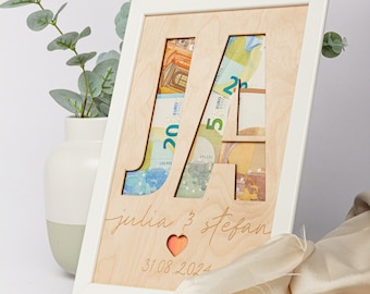 Wedding money gift YES / Money gift for a wedding / Giving money as a gift / Personalized wedding gift / With the couple's names