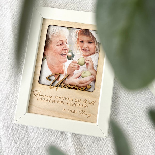 Gift idea for great grandma's birthday / wooden picture picture frame best great grandma, great grandma/ personalized gifts for grandparents