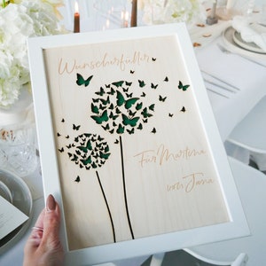 Geldgeschenk Wunscherfüller Holzbild Schmetterling / Geldgeschenk schön verpacken / Geldgeschenk zum Geburtstag / Geld verschenken