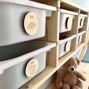 20-piece set BOY or GIRL children&#39;s room organization with wooden labels for e.g. Trofast shelf with motifs & writing