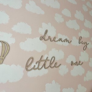 Lettering for children&#39;s room wall / dream big little one / wall decoration made of wood / decoration children&#39;s room / children&#39;s room decoration