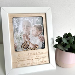 Gift idea for grandma / birthday gift grandma: picture frame grandma - with personal dedication and engraving for a personal picture