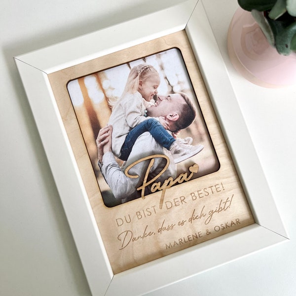 Birthday gift for dad - you are the best! Wooden picture with personal engraving. Thank you Dad, Easter gift Dad is the best