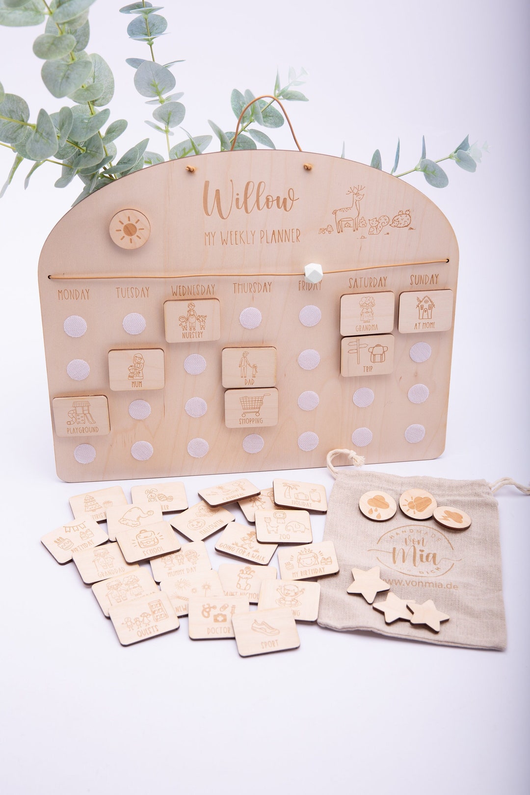 ENGLISH VERSION - Weekly Plan With Forest Animals for Kids From Wood ...