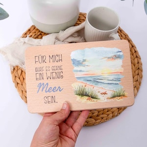 Wooden board - For me it can be a little bit of the sea / gift idea / holiday feeling / snack board / breakfast board