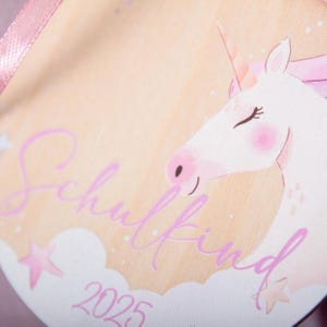 Schulkind 2025 Anhänger, Einhorn Anhänger Zuckertüte