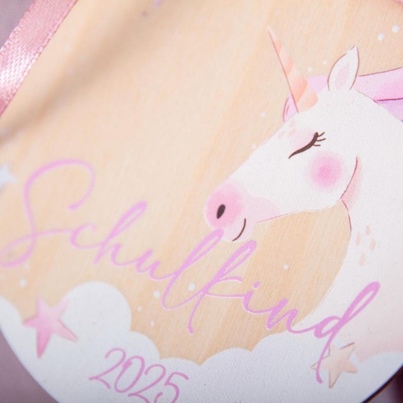 Schulkind 2025 Anhänger, Einhorn Anhänger Zuckertüte