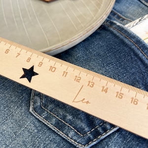 Personalized ruler with name for school enrollment