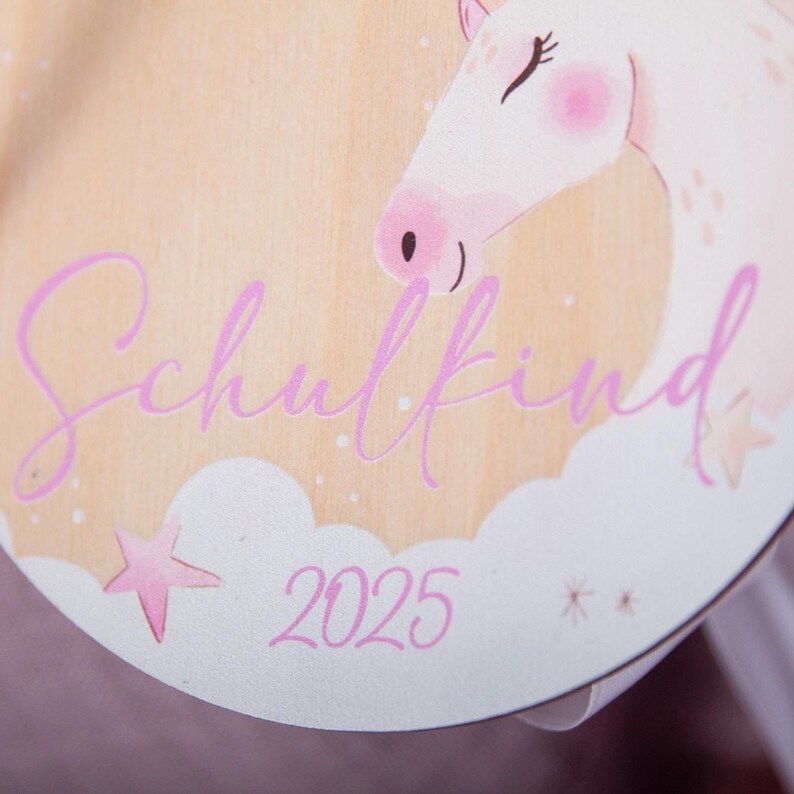 Schulkind 2025 Anhänger, Einhorn Anhänger Zuckertüte