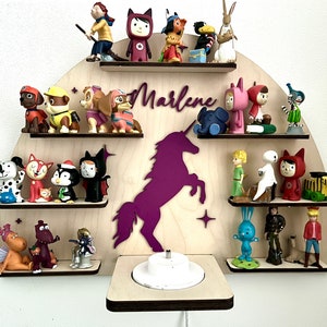 Tonie shelf with unicorn for up to 30 figures / Tonie shelf made of wood with unicorn motif / Unicorn Tonie shelf / Shelf for Tonies