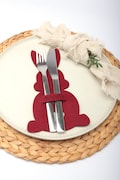 Easter cutlery pouch, felt bag with Easter bunny / Personalized cutlery bag / Felt bag for cutlery at Easter