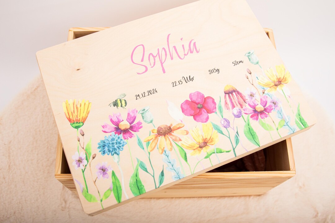 Baby Keepsake Box / Memory Box for Birth, Gift for Christening or Birth ...