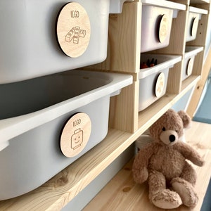 schilder für Kinderzimmer Ordnung Ikea Trofast, Ordnungsschilder Montessori